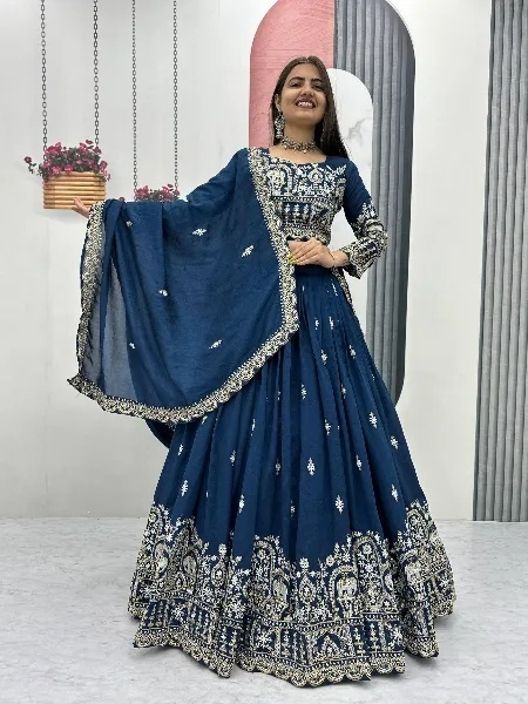 granthi Embroidered Stitched Lehenga Choli-picture-22