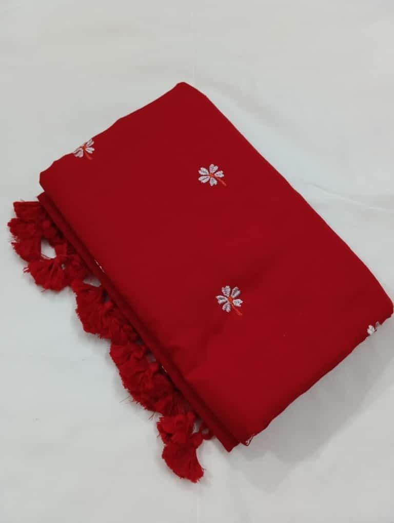 shyamali boutique Embroidered Handloom Pure Cotton Saree-picture-20