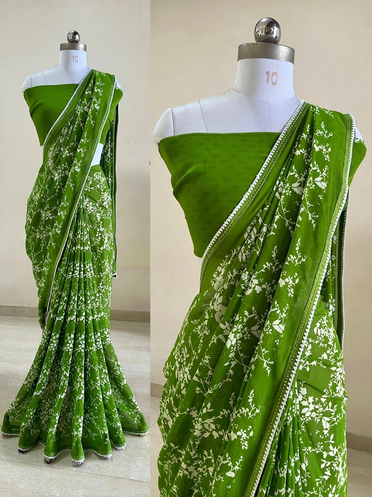borana Floral Print Bollywood Georgette Saree-picture-15