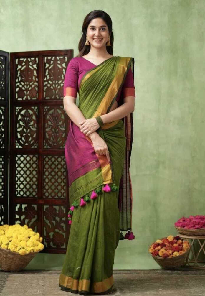 Woven Patola Pure Cotton Saree-image-42
