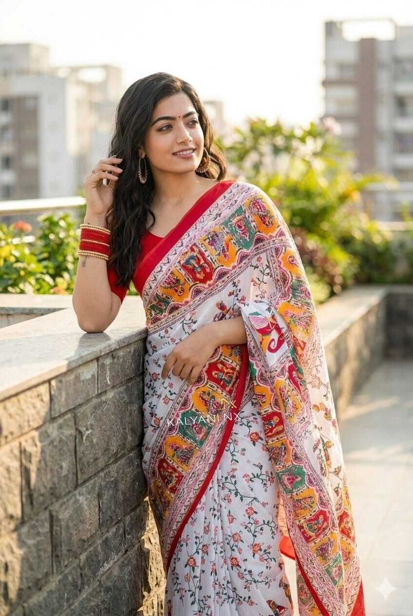 Printed Sambalpuri Pure Cotton Saree