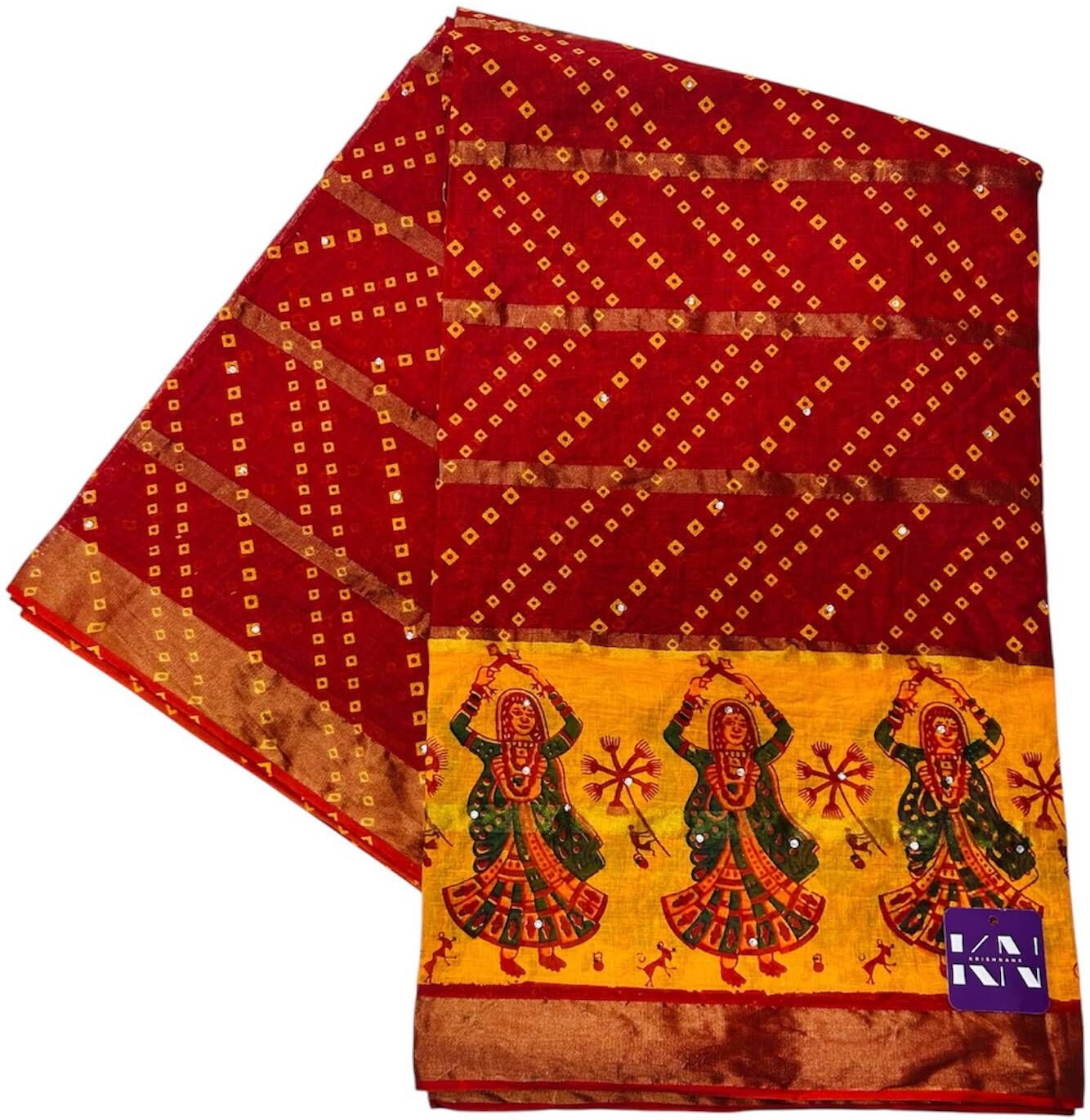 krishna nx Printed Daily Wear Pure Cotton Saree-picture-35