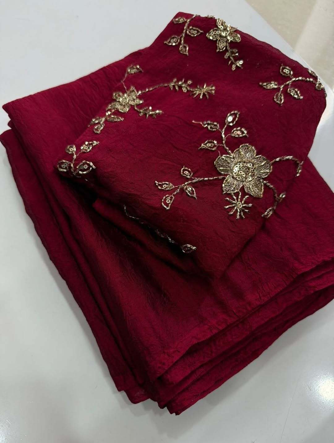 Embroidered Bollywood Pure Silk Saree-image-29