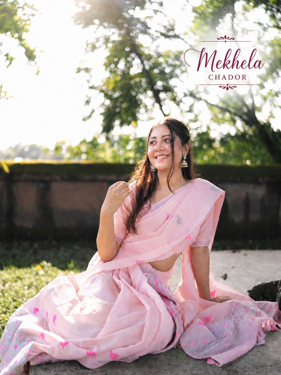 Self Design Mekhela Chador Cotton Silk Saree-image-13