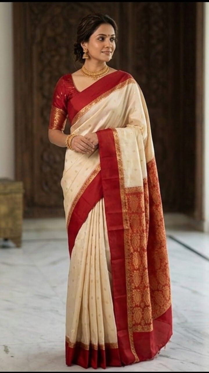 Woven Banarasi Art Silk Saree-image-5