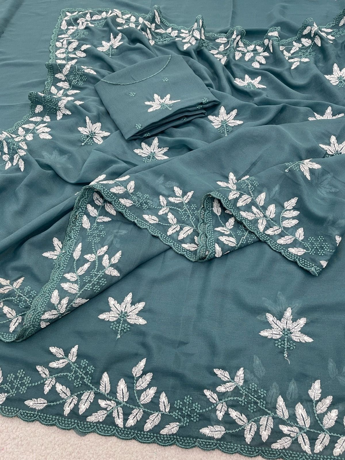 Embroidered Bollywood Art Silk Saree-image-44