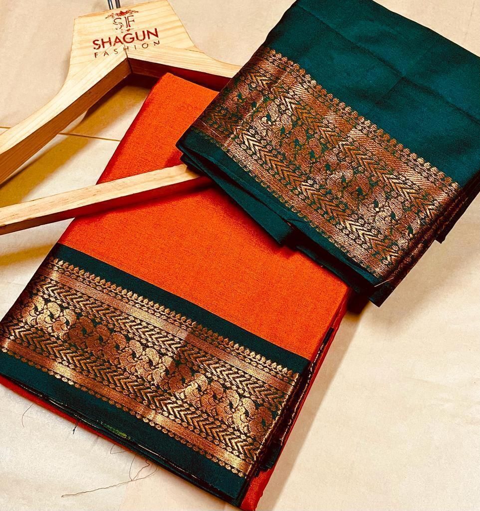 shagun Printed Banarasi Cotton Silk, Jacquard Saree-picture-19