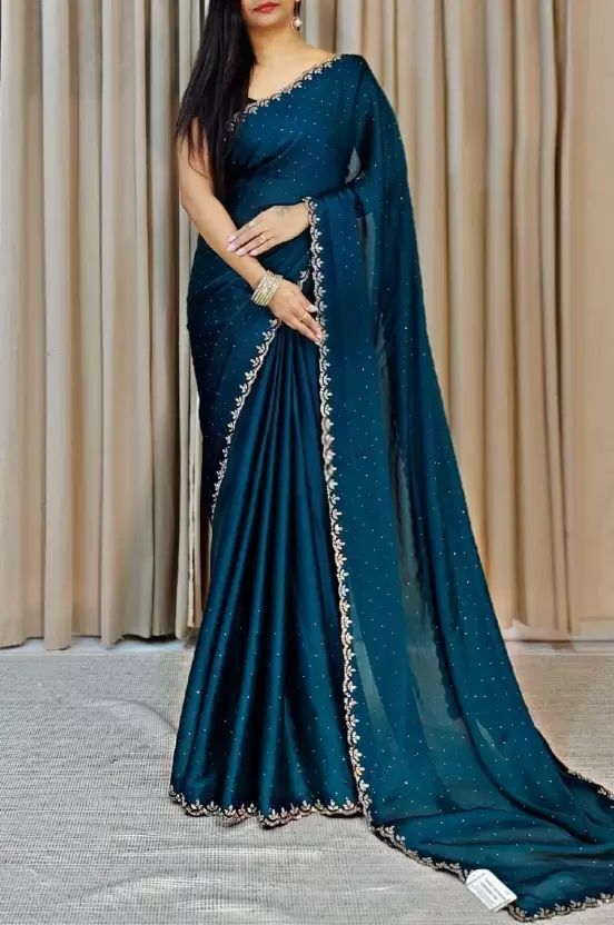 Embellished Bollywood Cotton Silk Saree-image-44