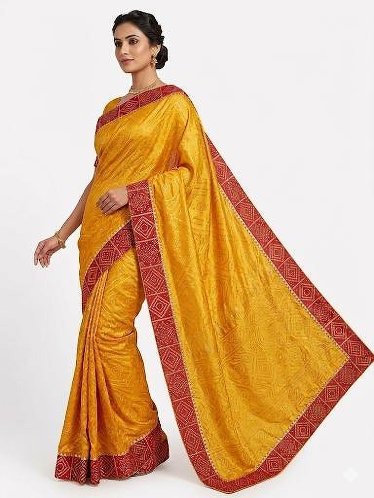 houseofcommon Printed Bollywood Polyester Saree-picture-21
