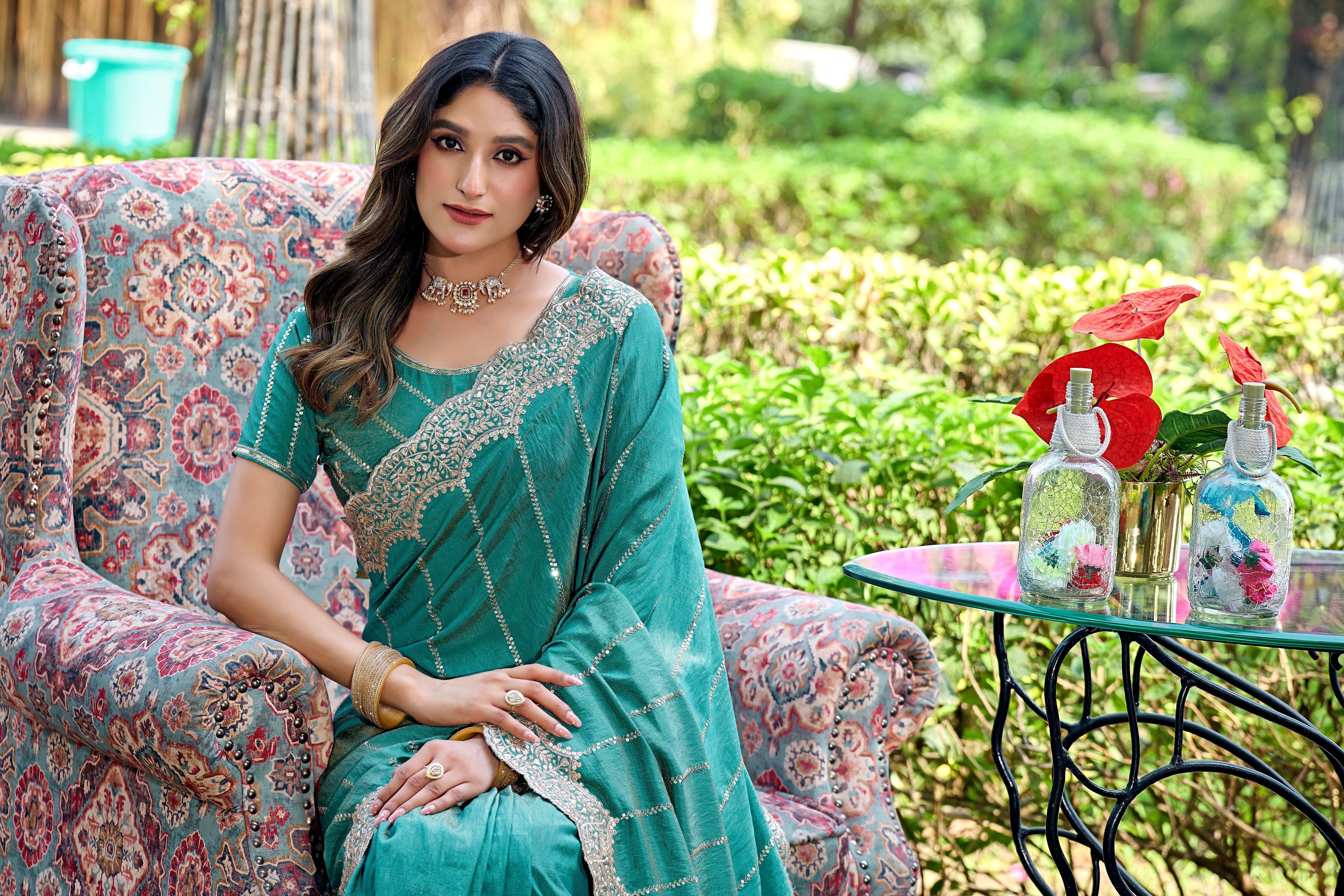 rivayaat Embroidered Bollywood Jimmy Jimmy Saree-picture-1