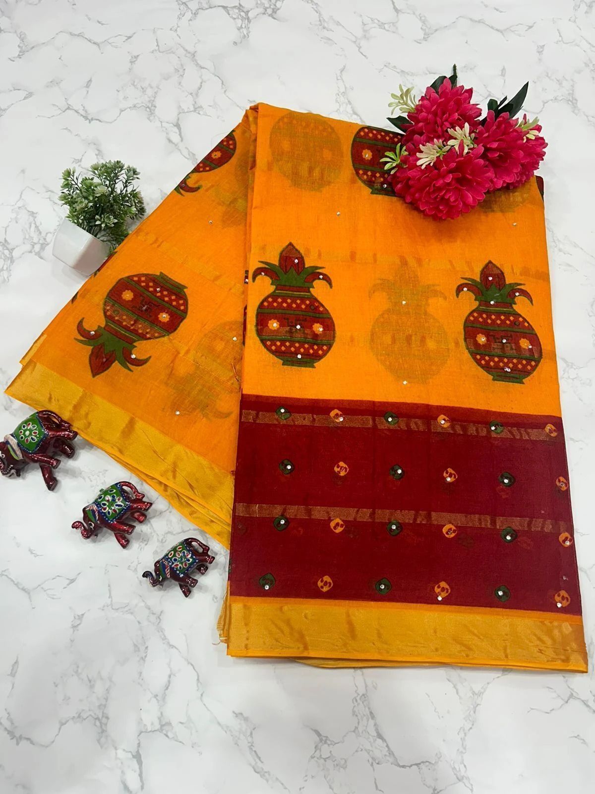 krishna nx Printed Daily Wear Pure Cotton Saree-picture-19