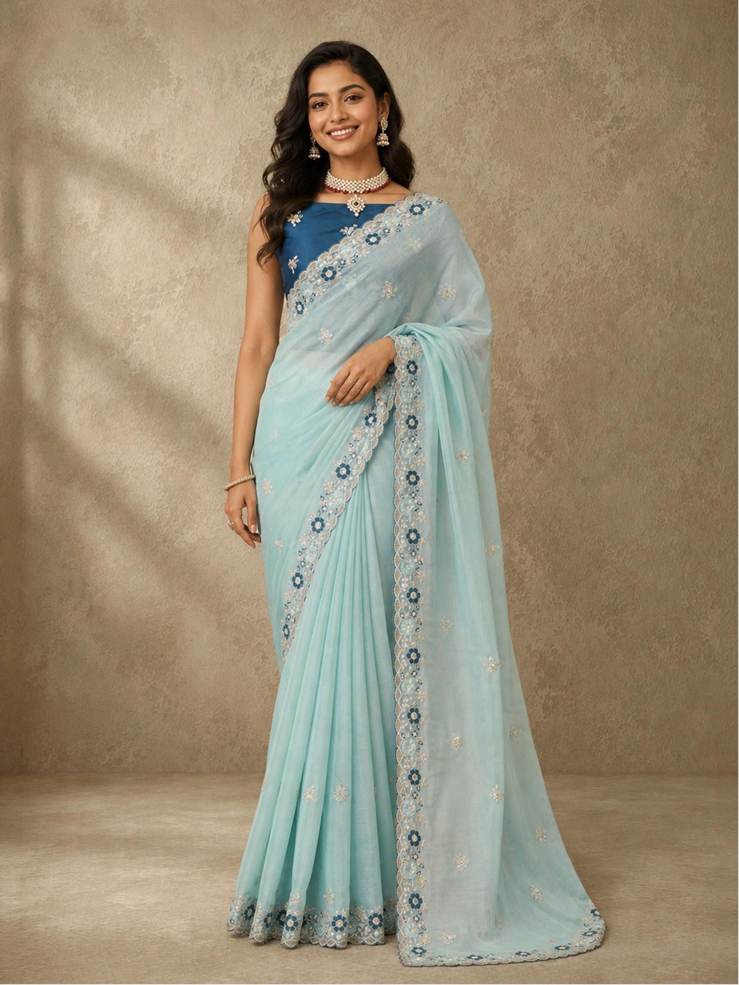 samantha Embroidered Bollywood Jimmy Jimmy Saree-picture-39
