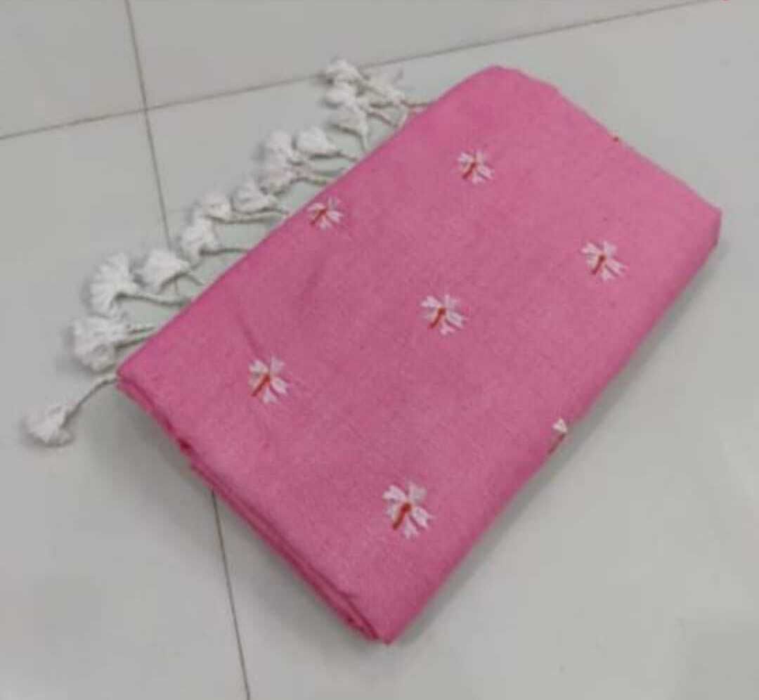 Embroidered, Floral Print Daily Wear Pure Cotton Saree