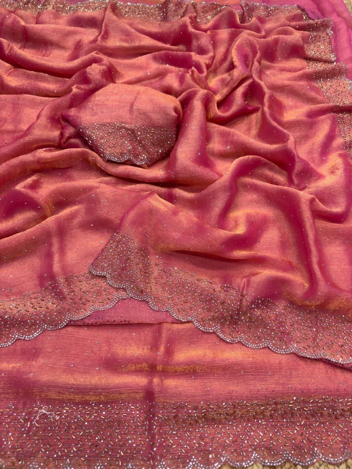 Embellished Bollywood Silk Blend Saree-image-19