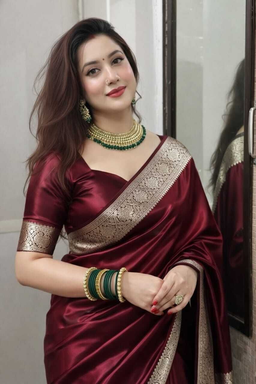 Woven Banarasi Satin Saree