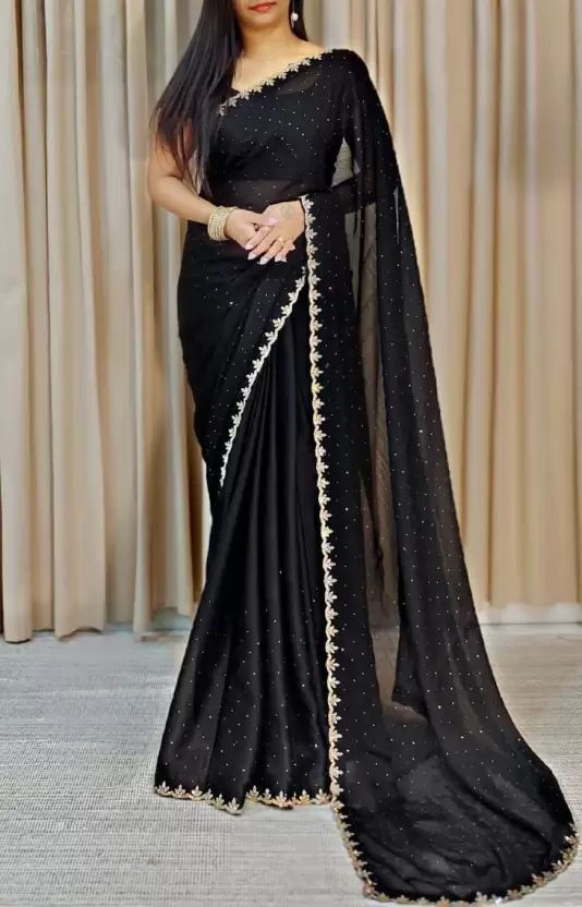 Embellished Bollywood Cotton Silk Saree-image-2