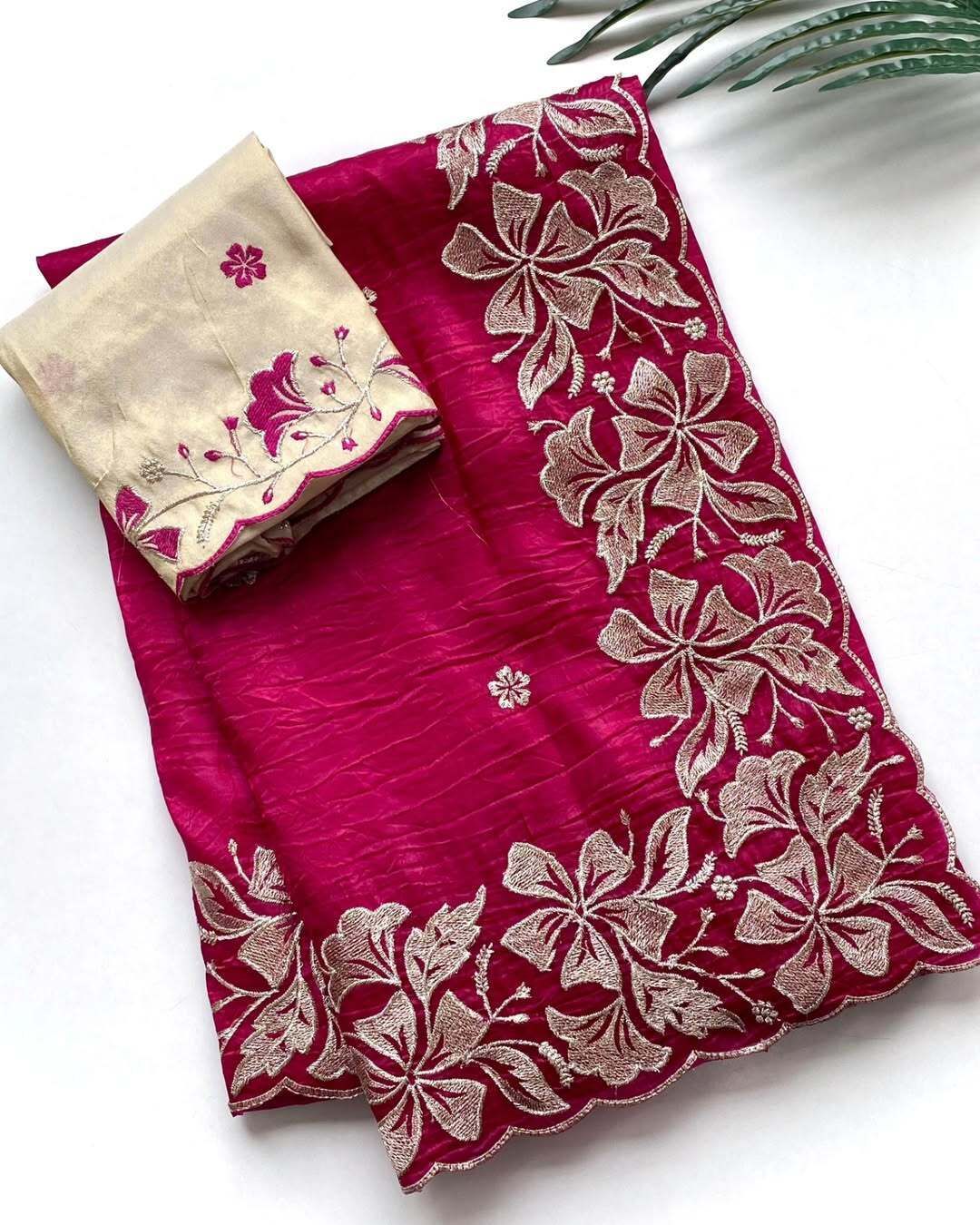 Embroidered Bollywood Chiffon Saree