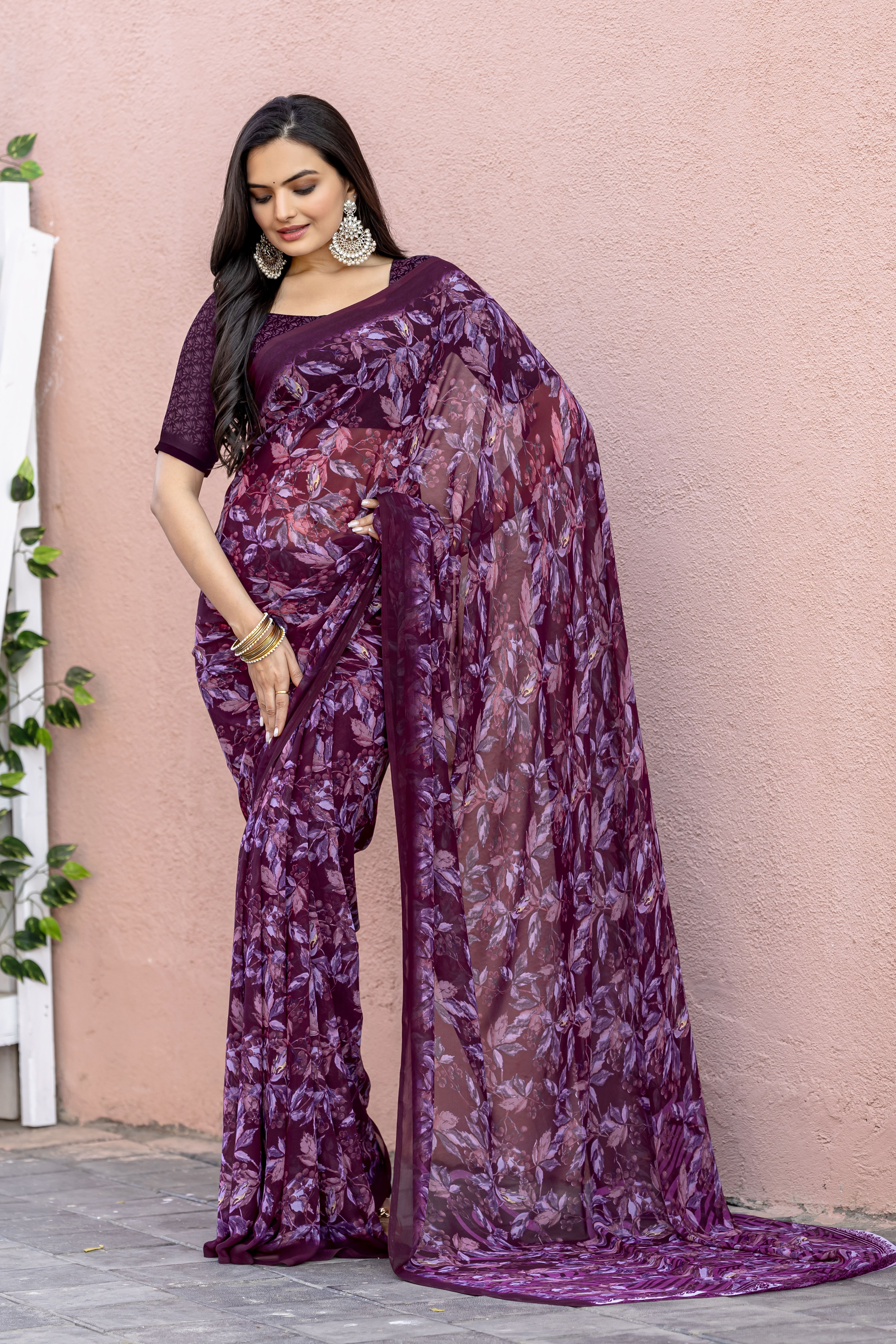 leelavati Printed Daily Wear Chiffon Saree-picture-21