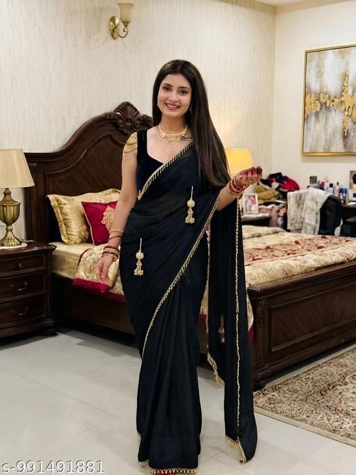 Self Design Bollywood Tissue, Silk Blend Saree-image-26