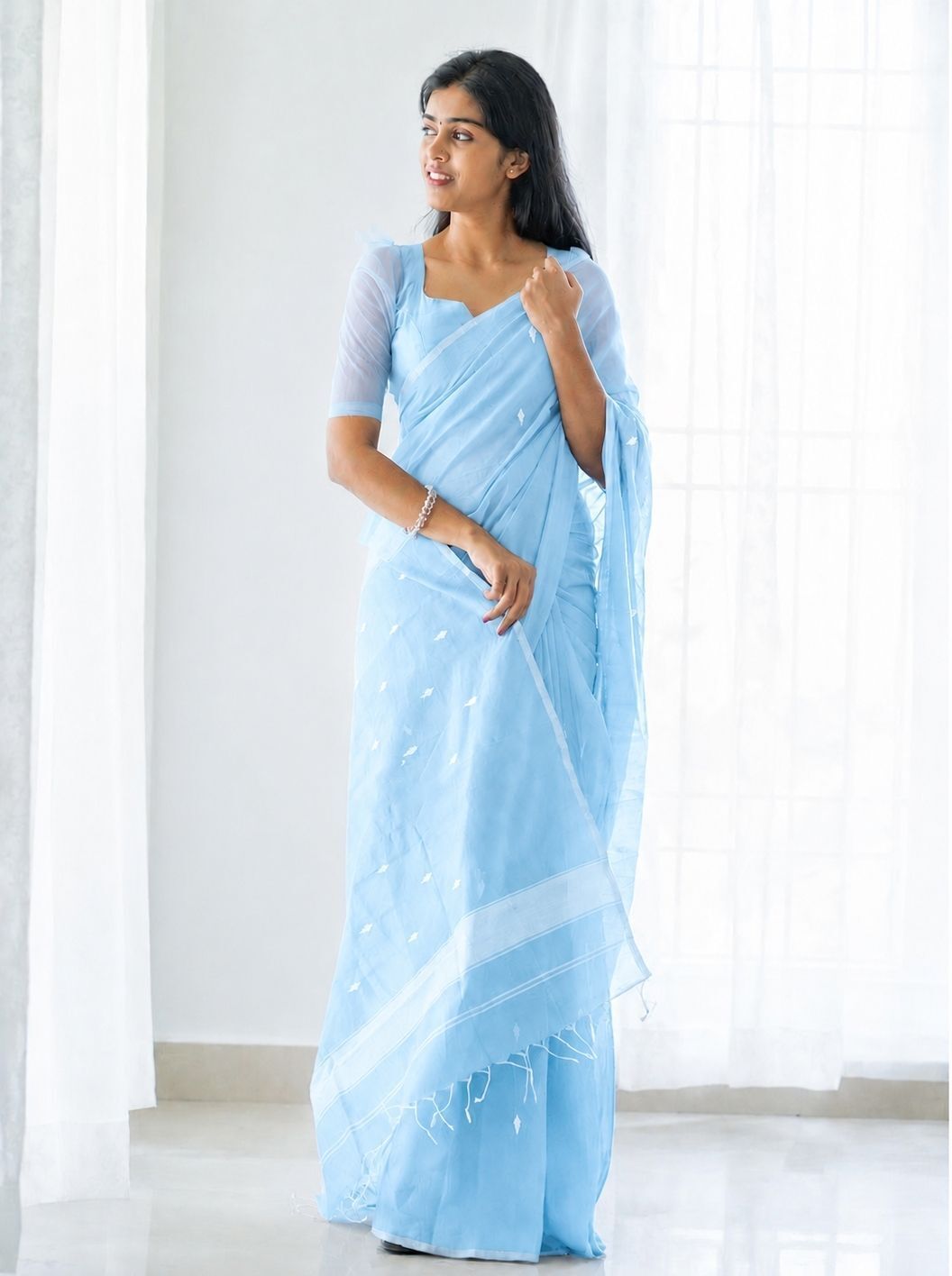 Woven Daily Wear Cotton Silk Saree-image-8