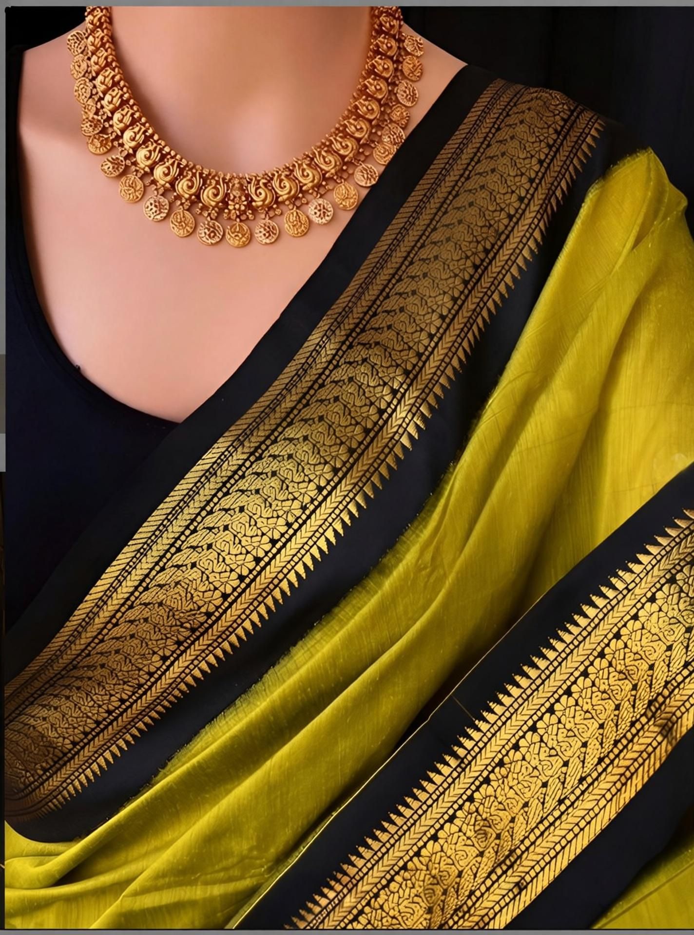 fashion club collection Printed Bollywood Cotton Silk Saree-picture-10