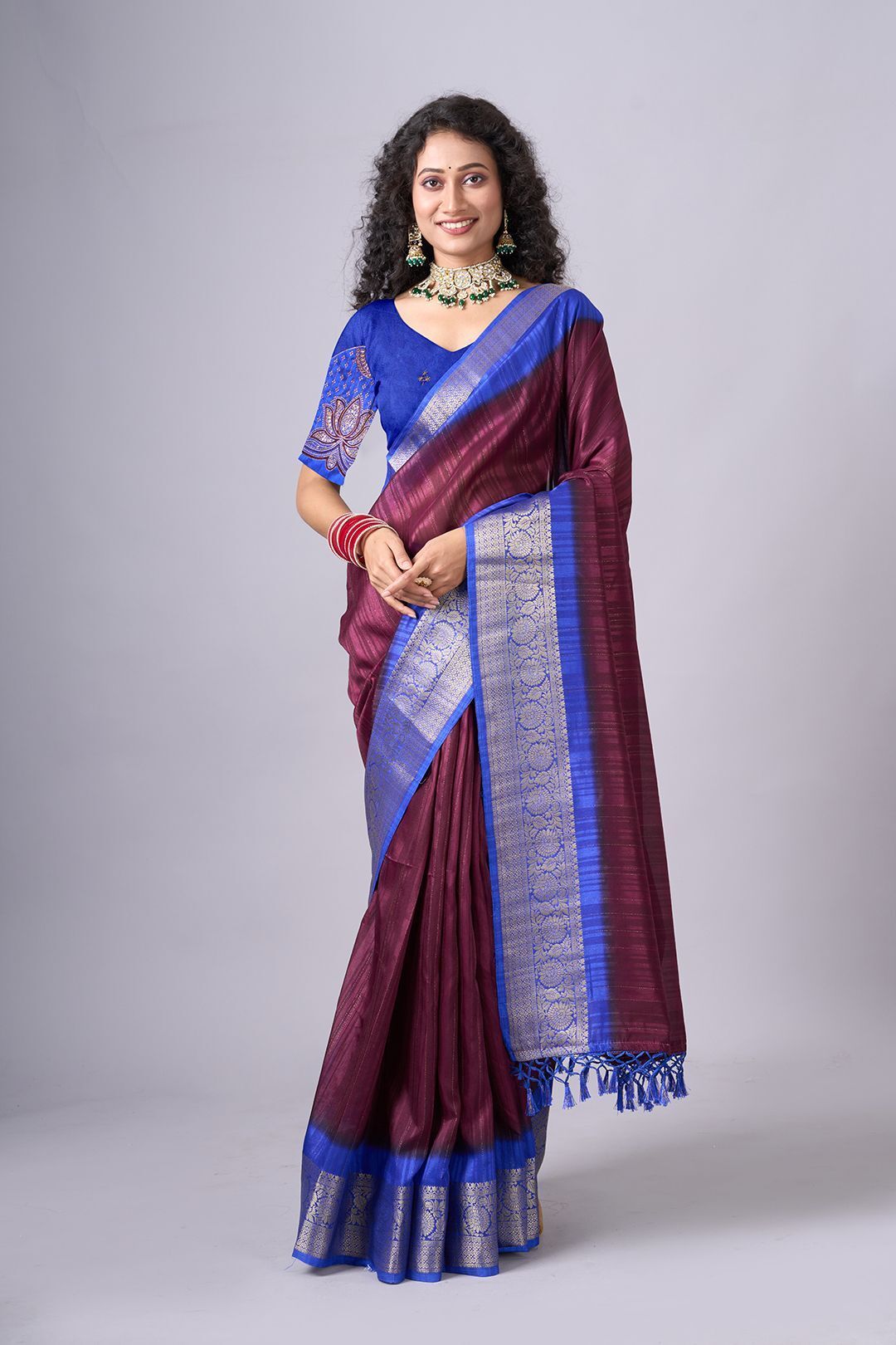 houseofcommon Embroidered Bollywood Polyester Saree-picture-33