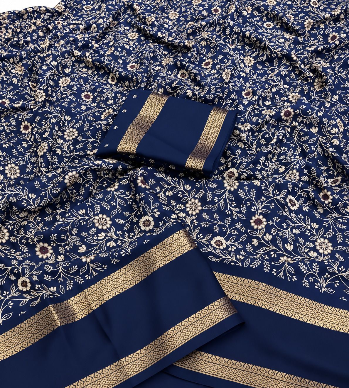 lalsun Printed, Floral Print, Woven Daily Wear Georgette Saree-picture-40
