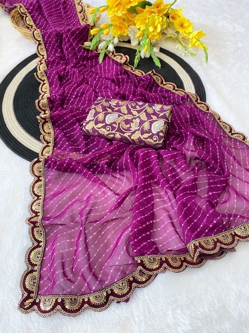 jishaa Embroidered Bollywood Georgette Saree-picture-3