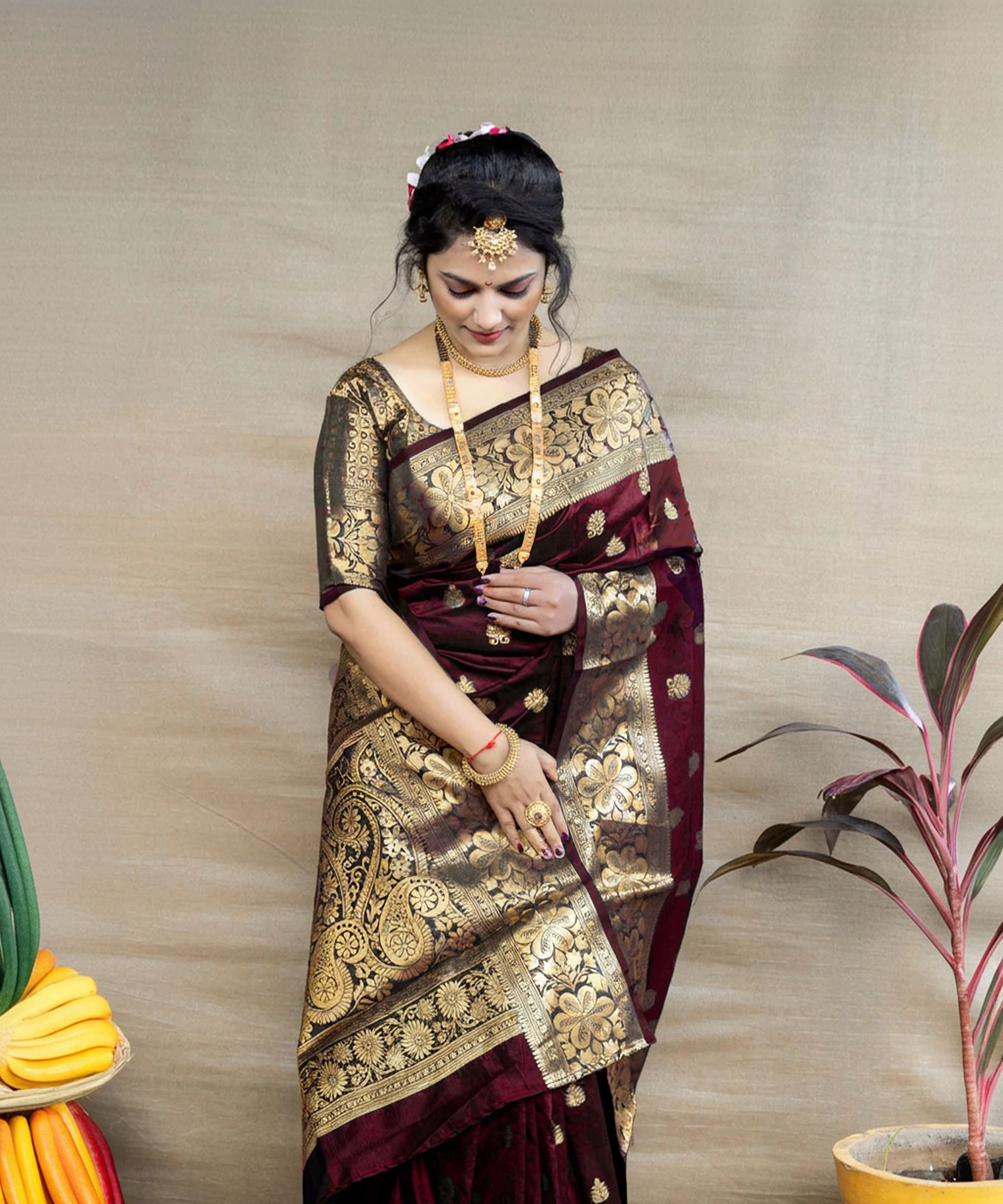 abhilipsa Woven Banarasi Silk Blend, Pure Silk Saree-picture-15