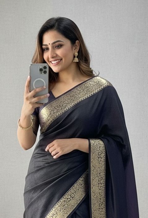 jishaa Woven Bollywood Silk Blend Saree-picture-15