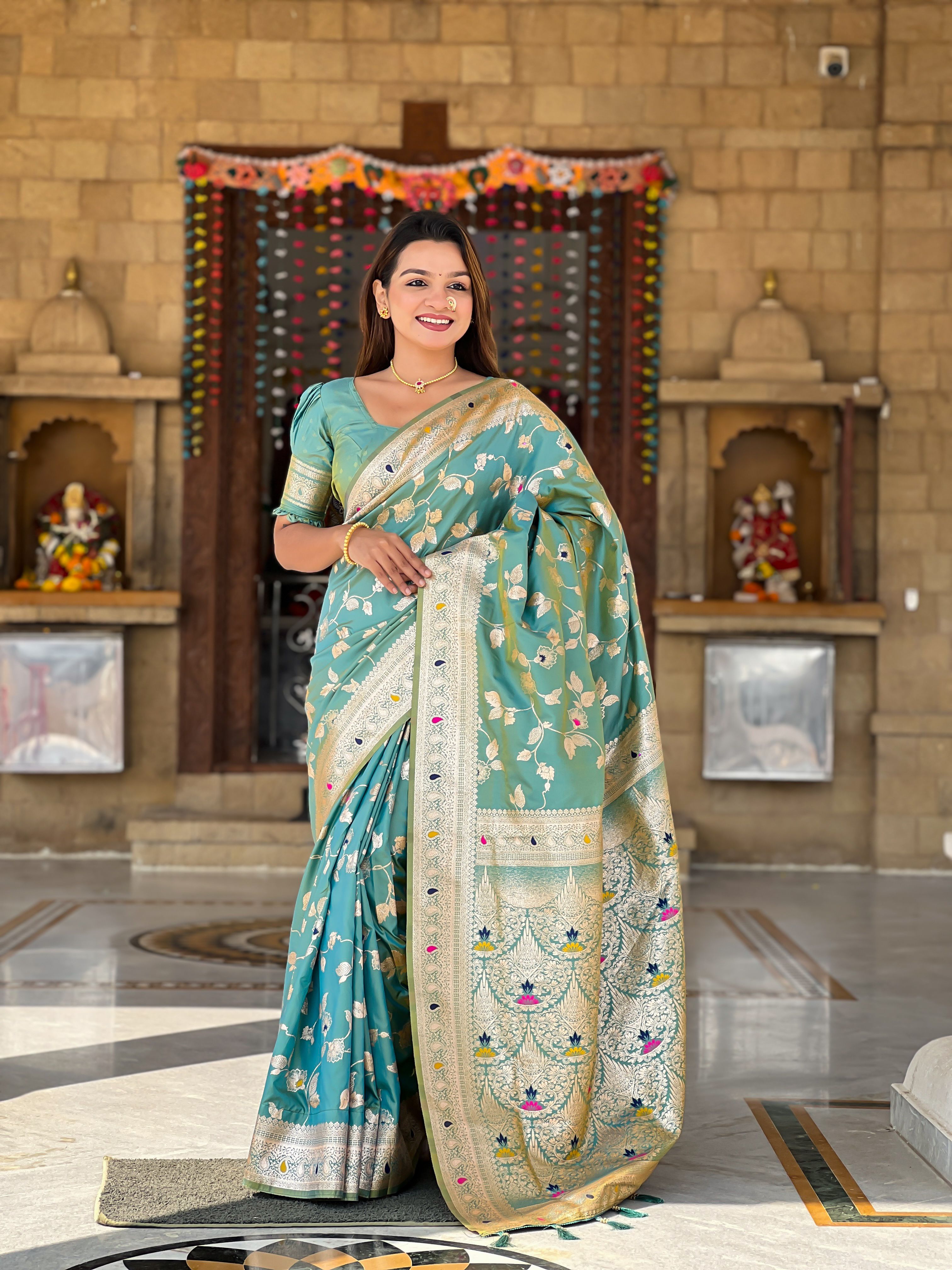 tibkadi Woven Banarasi Jacquard Saree-picture-43