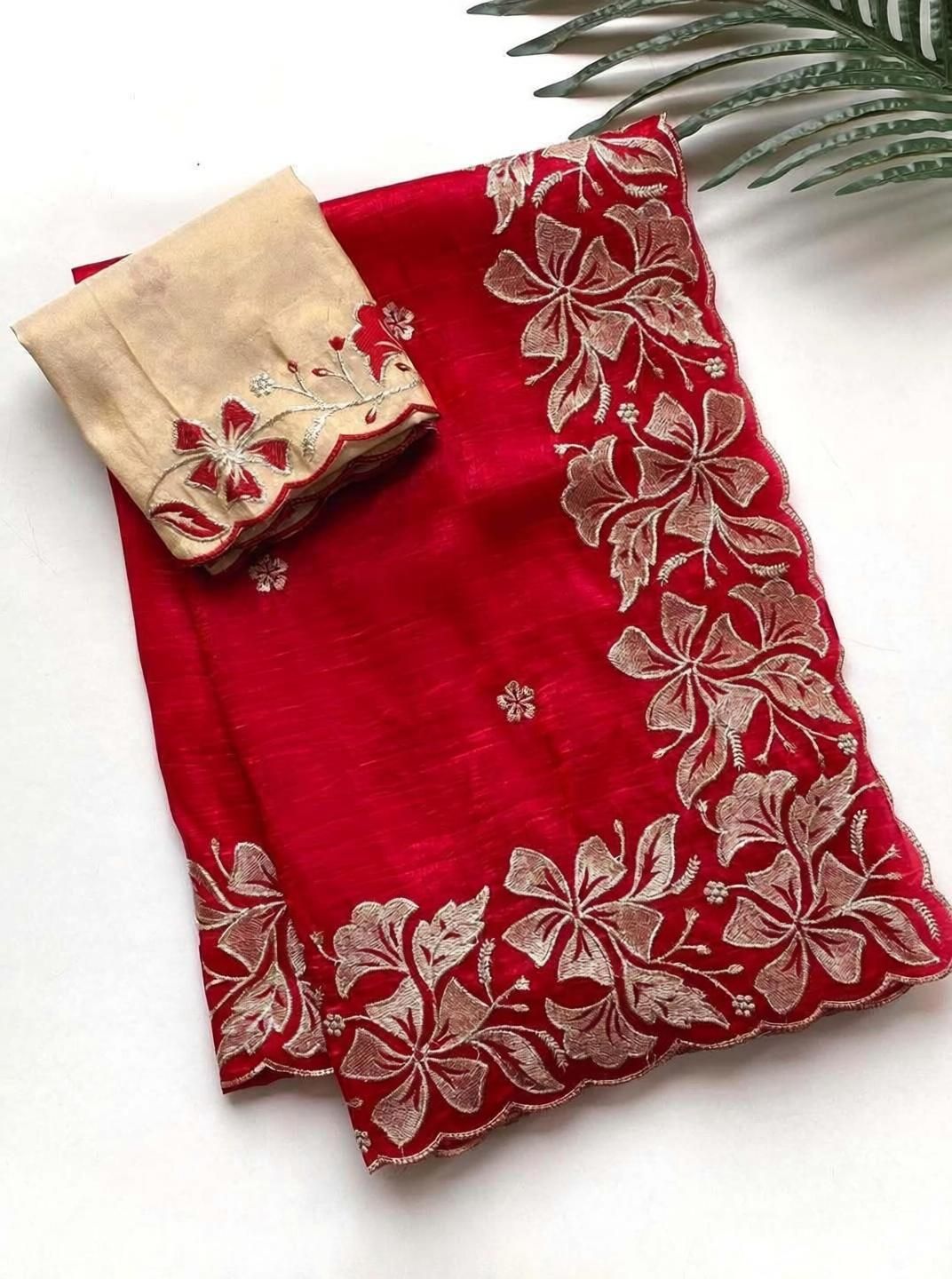 elite fashion Embroidered Bollywood Chiffon Saree-picture-28