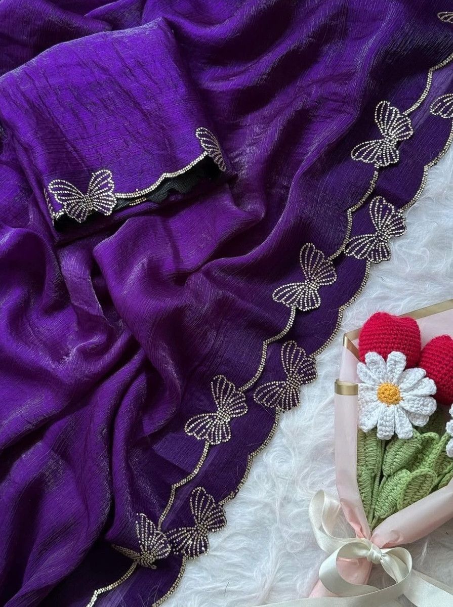 Unstitched Chanderi Multi-purpose Fabric Self Design-image-17