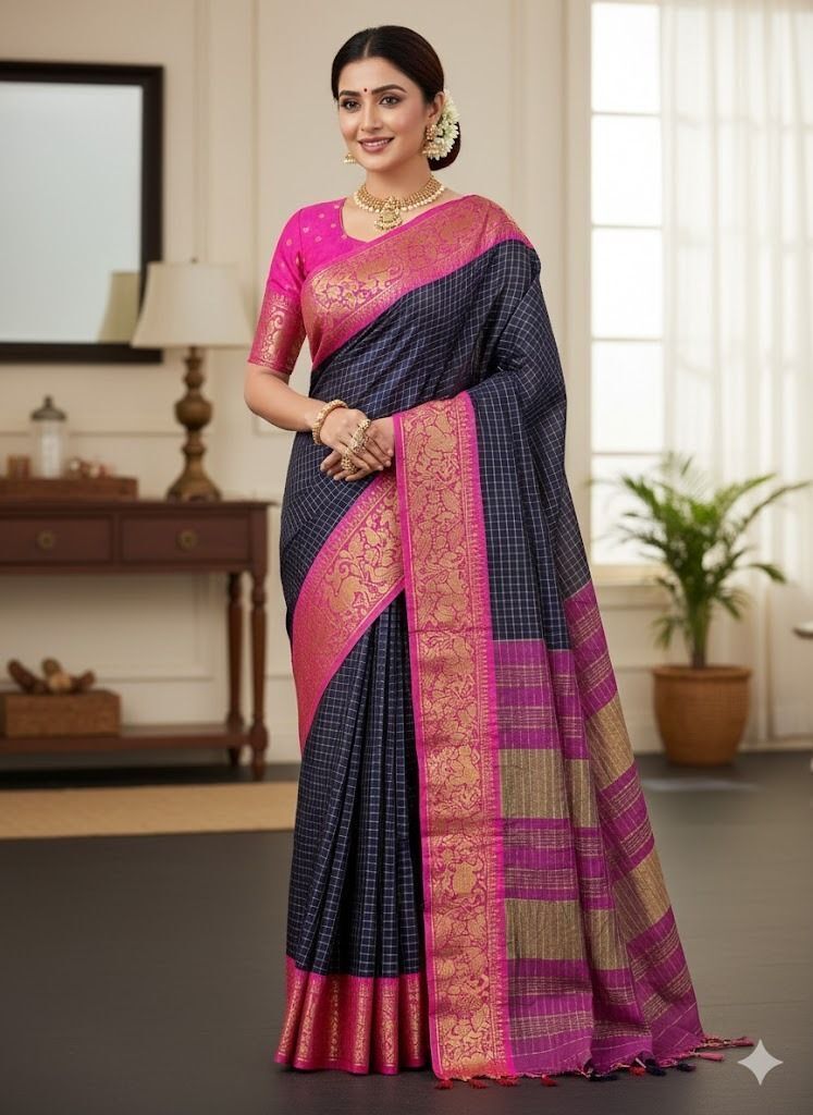 jishaa Woven Banarasi Silk Blend Saree-picture-17