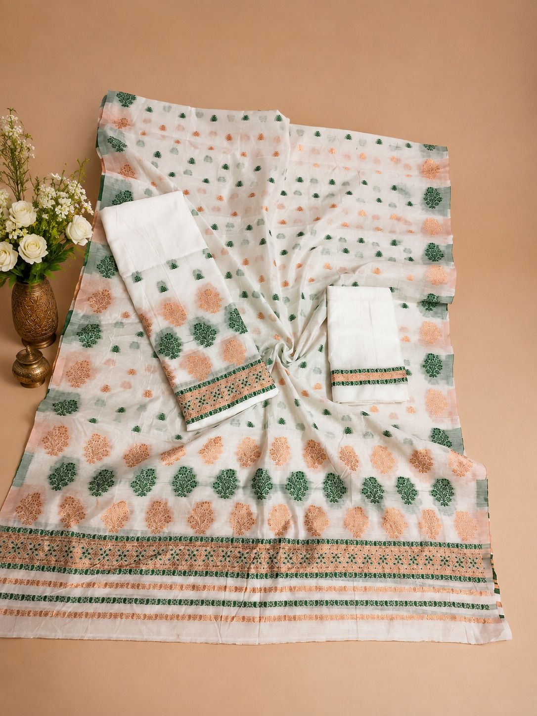 khodal Woven Mekhela Chador Cotton Blend Saree-picture-42