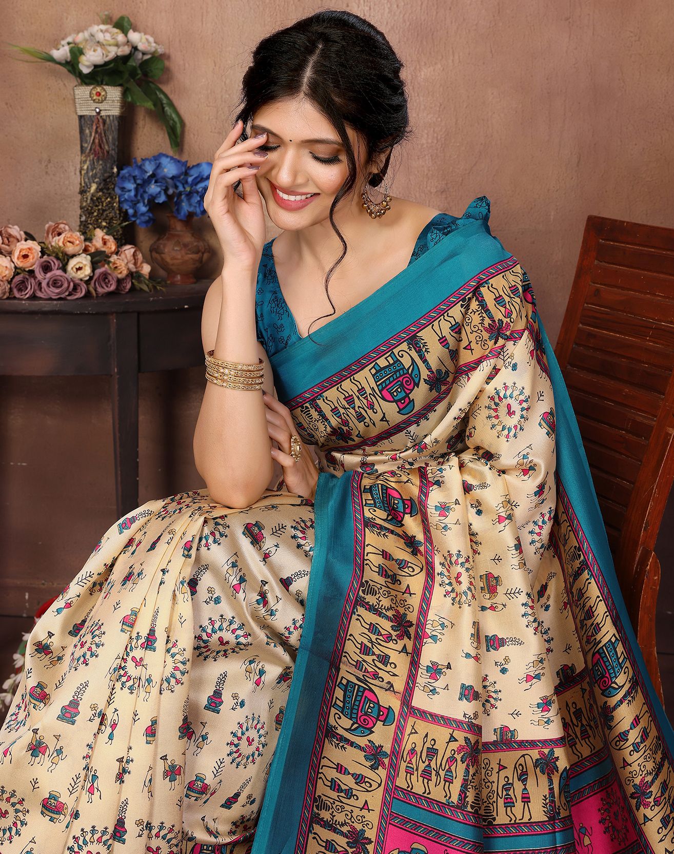 yashika Printed Daily Wear Art Silk Saree-picture-43