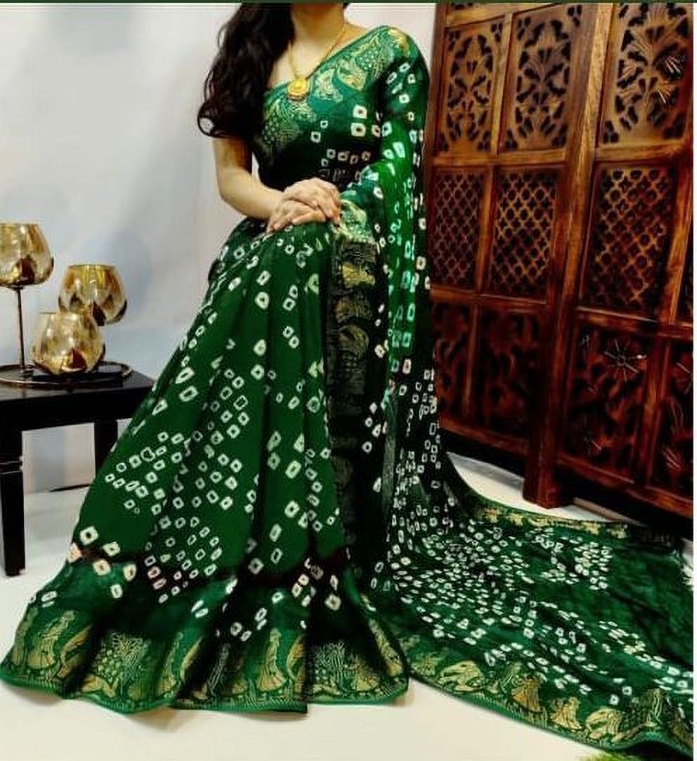sahjanandi Self Design Bandhani Art Silk Saree-picture-13