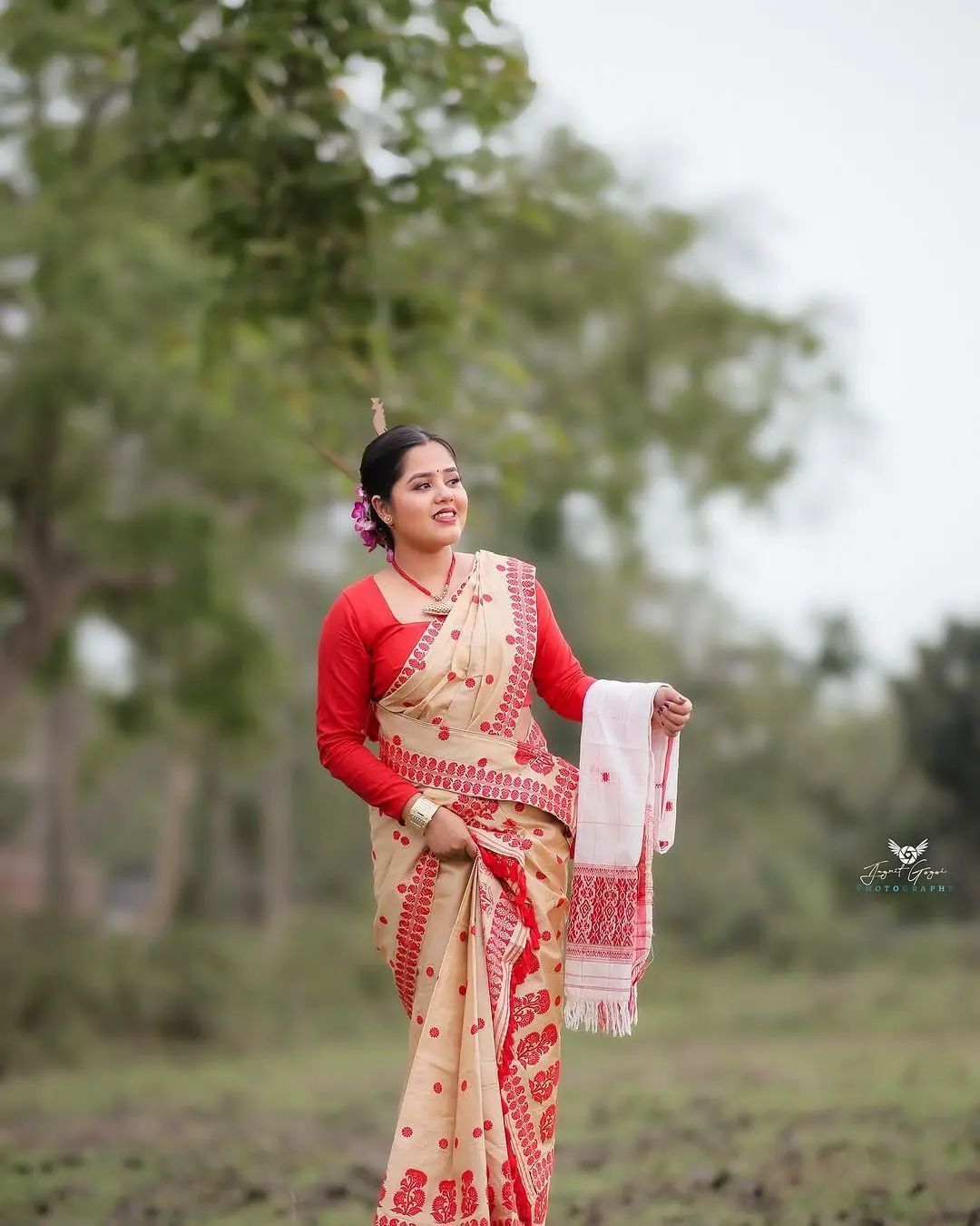 Woven Mekhela Chador Pure Silk Saree-image-13