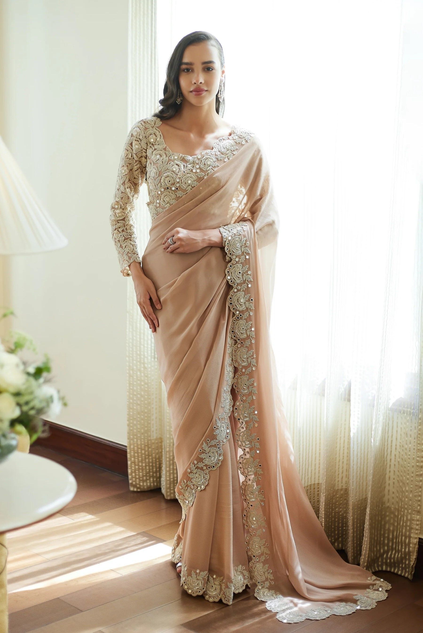 Embroidered Bollywood Georgette Saree-image-30