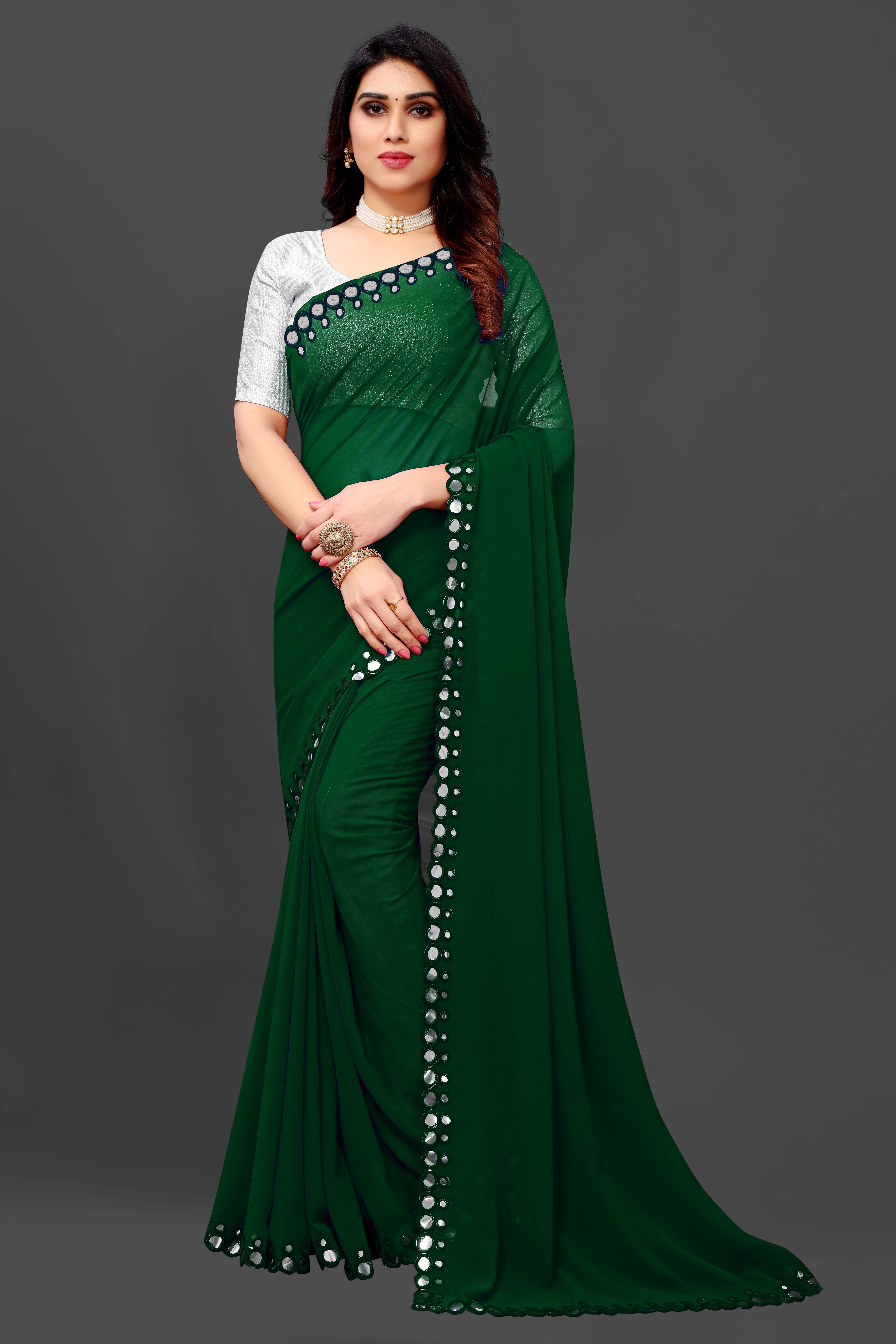 vivan fab Embellished Bollywood Georgette Saree-picture-10