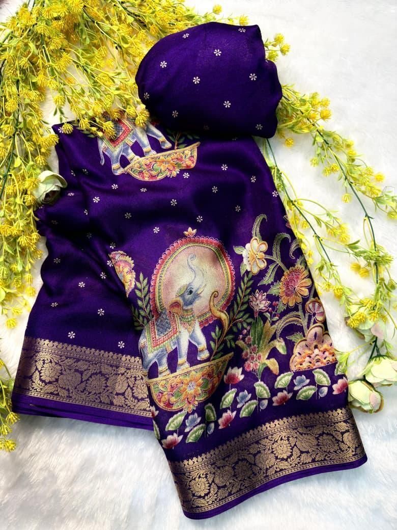 jishaa Printed, Floral Print Bollywood Art Silk Saree-picture-20