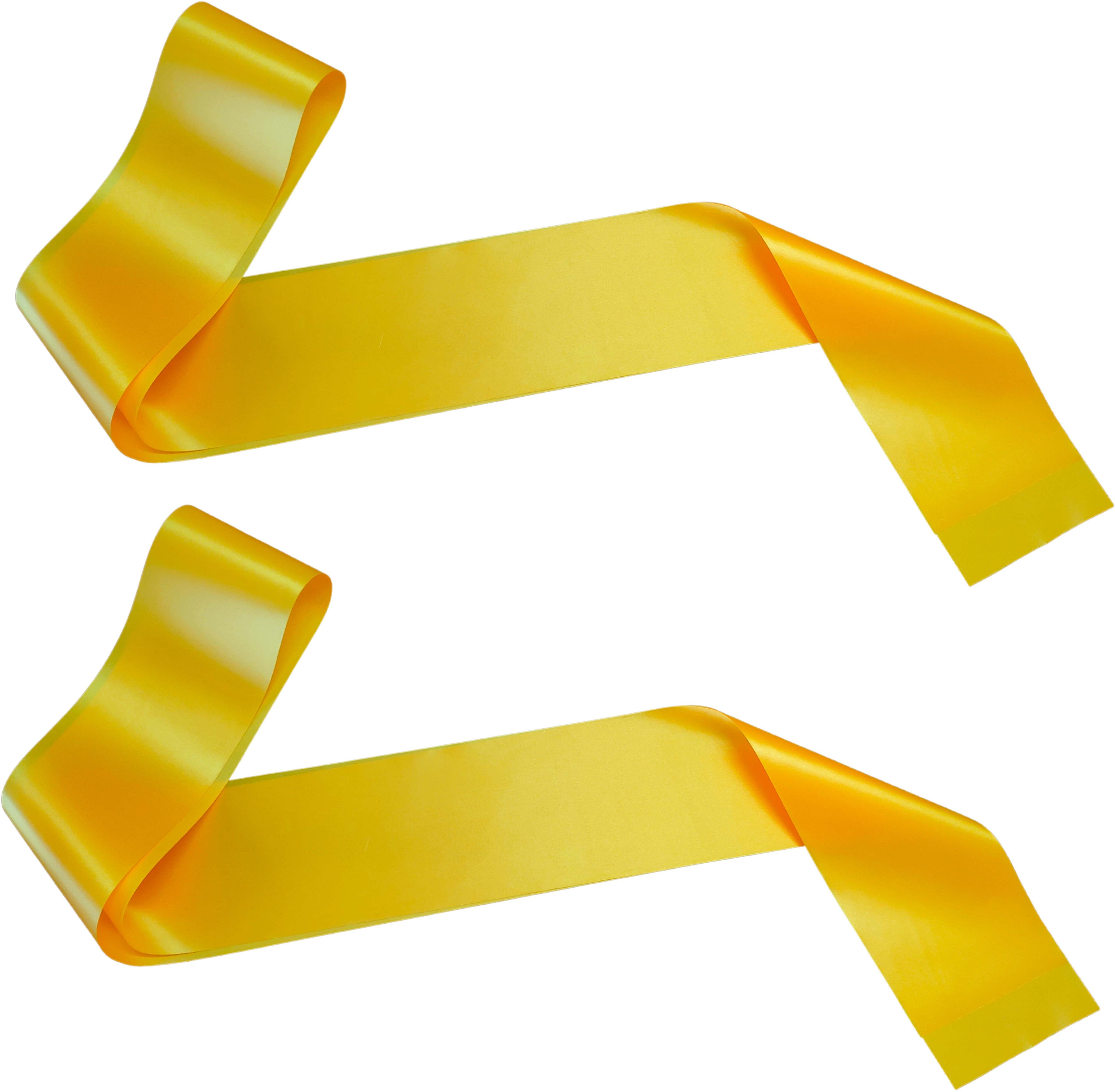 Plain Yellow Satin Sash .For Wedding ,Party Decoration Sash Yellow 2 PC-image-43