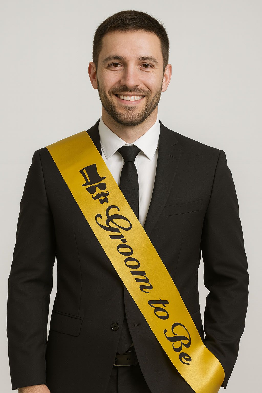 soi Golden Black Satin Groom to Be Sash Bachelors Party Decoration- Pack of 1-picture-14