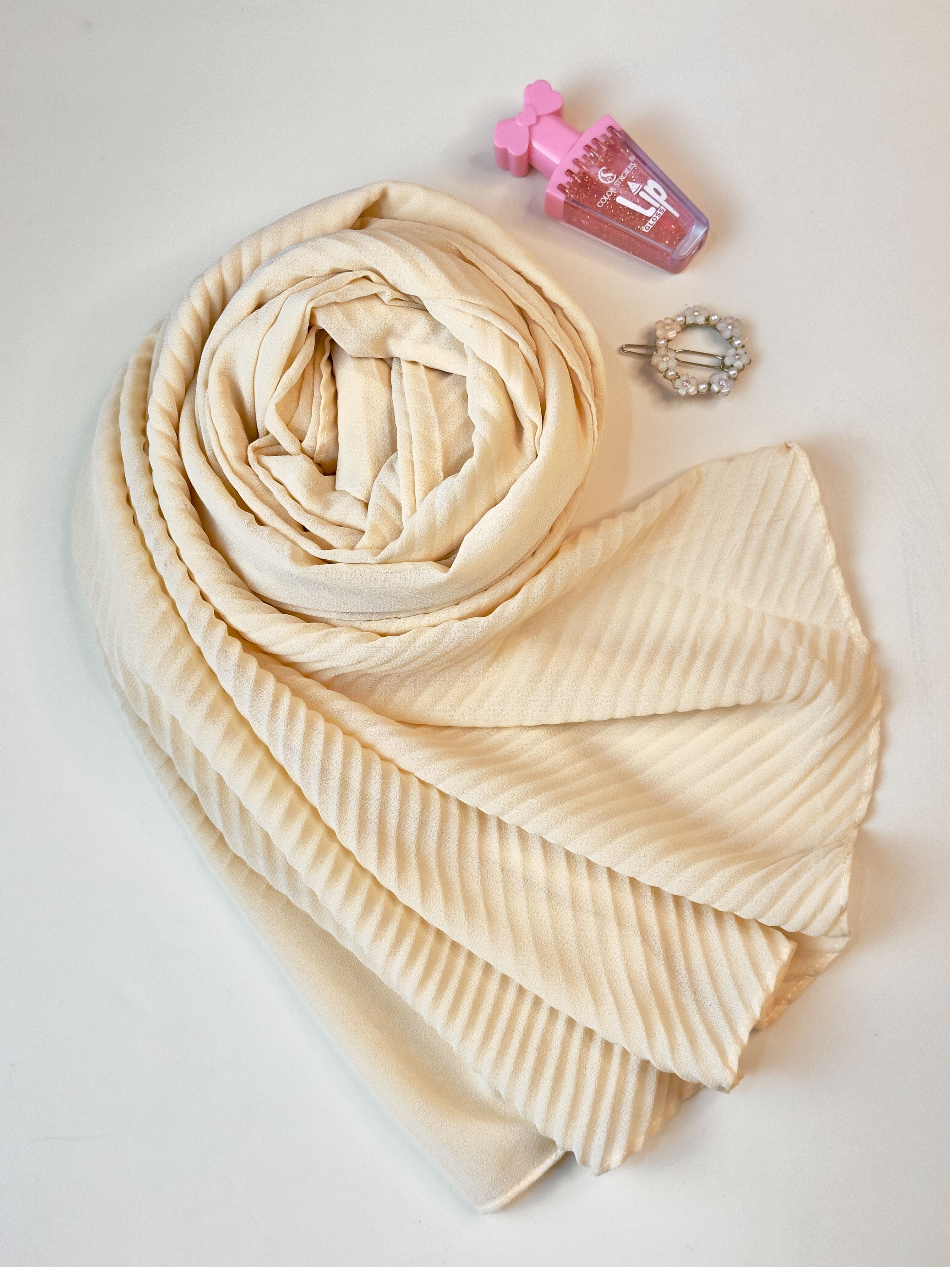 Solid Georgette Women Orange Fancy Scarf, Scarf, Stole-image-31