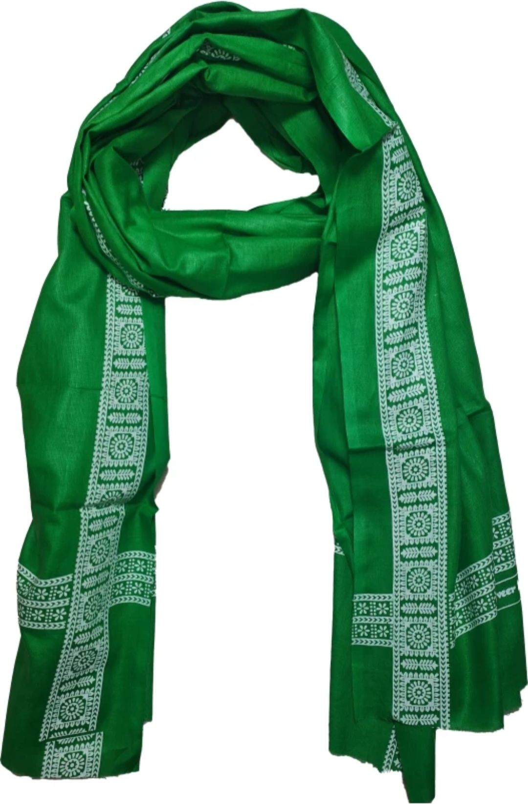Printed Pure Cotton Men Green Fancy Scarf, Scarf, Stole