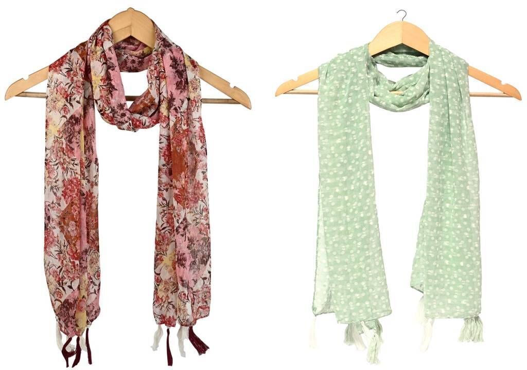 mss Printed Chiffon Women Multicolor Scarf, Stole, Fancy Scarf-picture-21