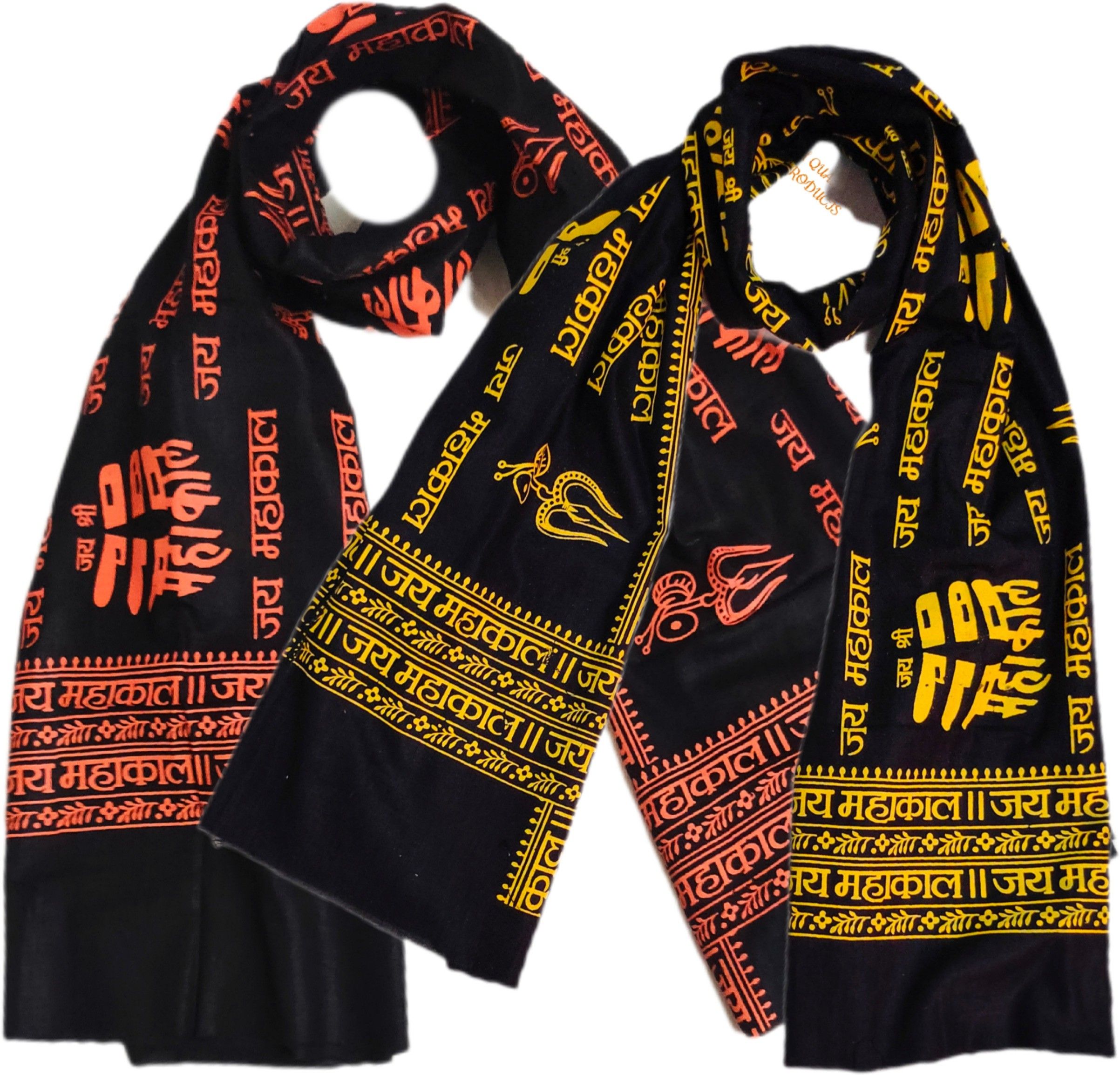 dh quality Printed Pure Cotton Men Black Scarf-picture-42