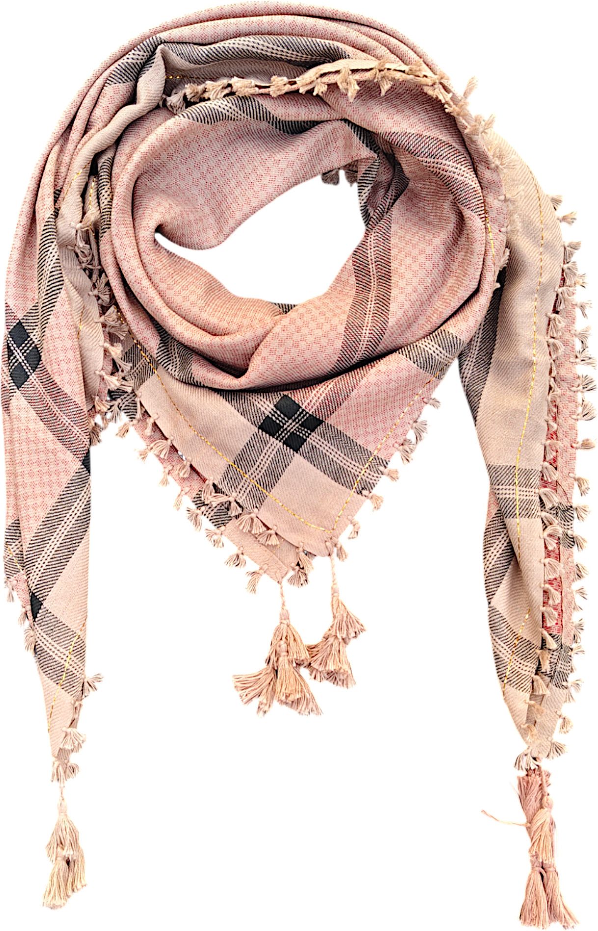 bakkah Solid Cotton Blend Men Brown, Black Scarf-picture-36