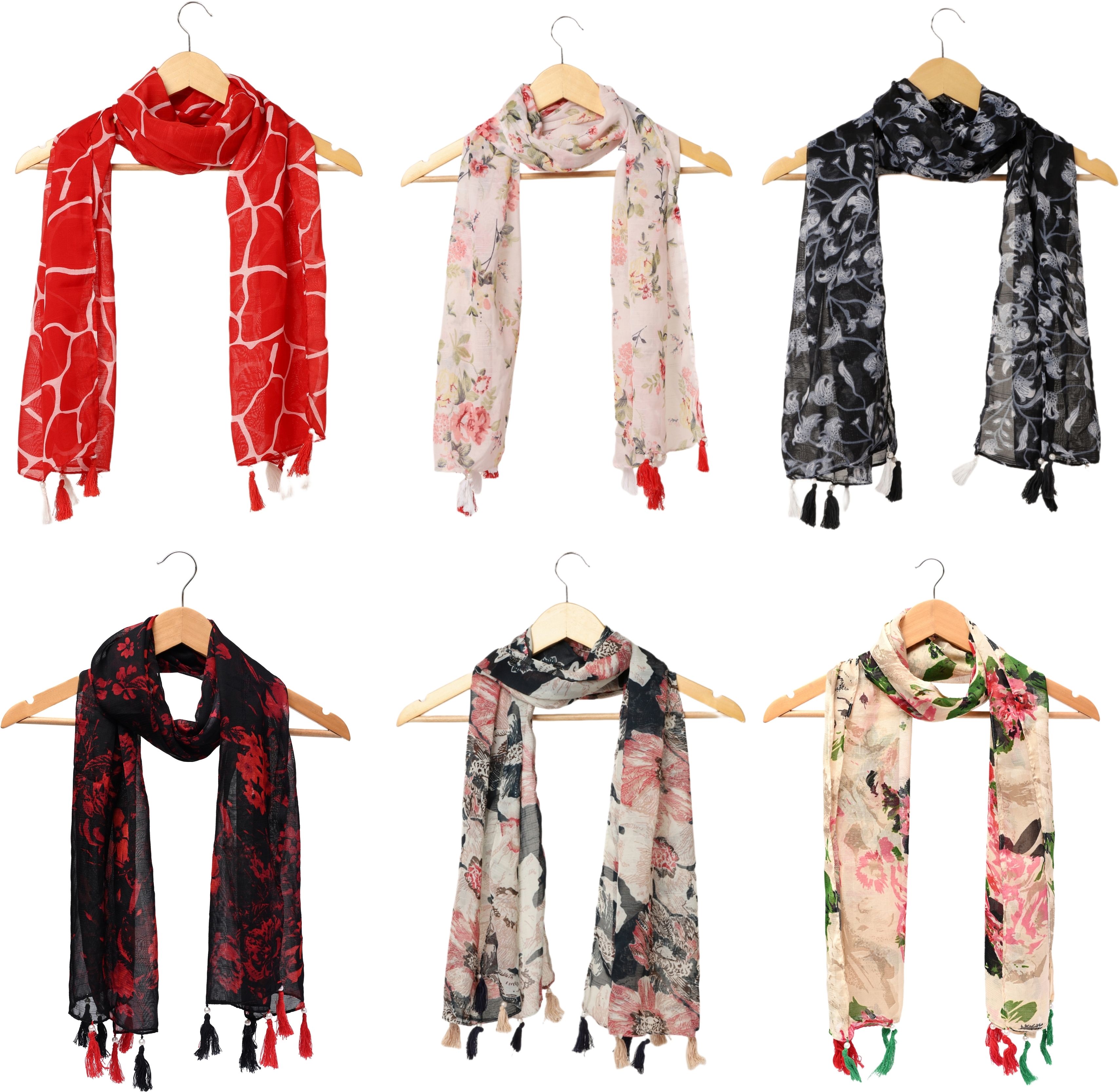 riddle needle Printed Chiffon Women Multicolor Scarf, Stole, Fancy Scarf-picture-21