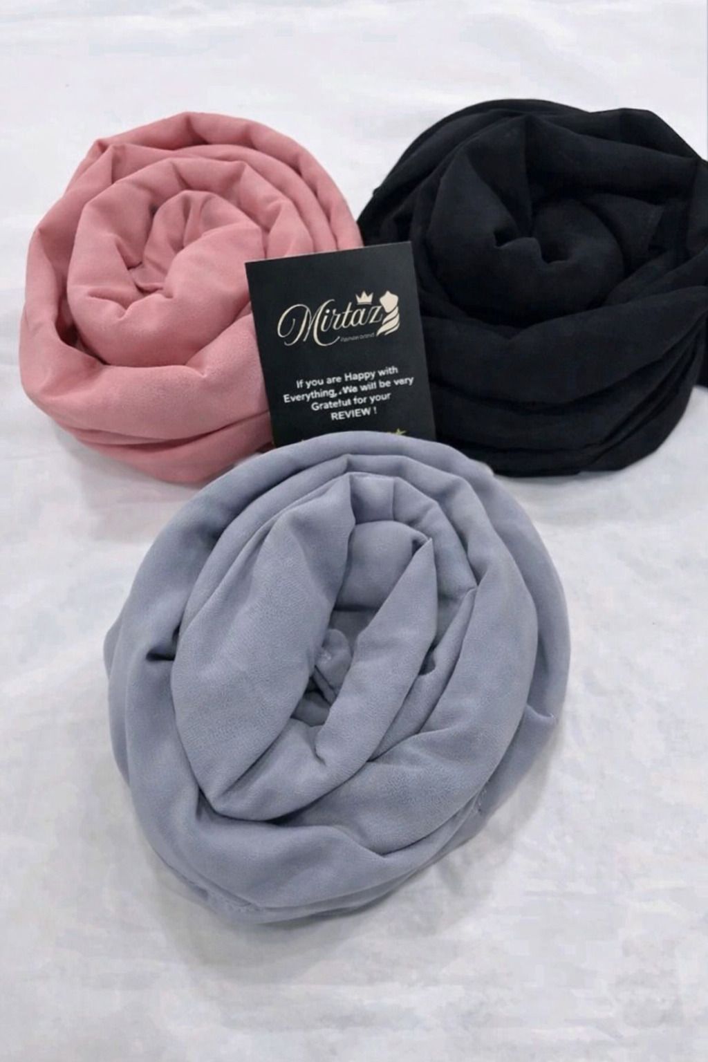 Solid Georgette Women Black, Pink, Grey Scarf, Stole